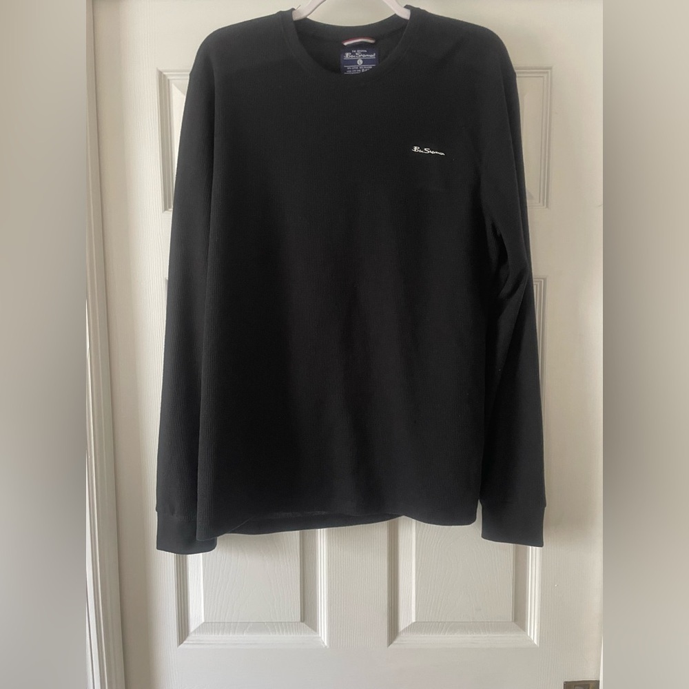 Black Long Sleeve Men's Shirt Ben Sherman thermal t shirt